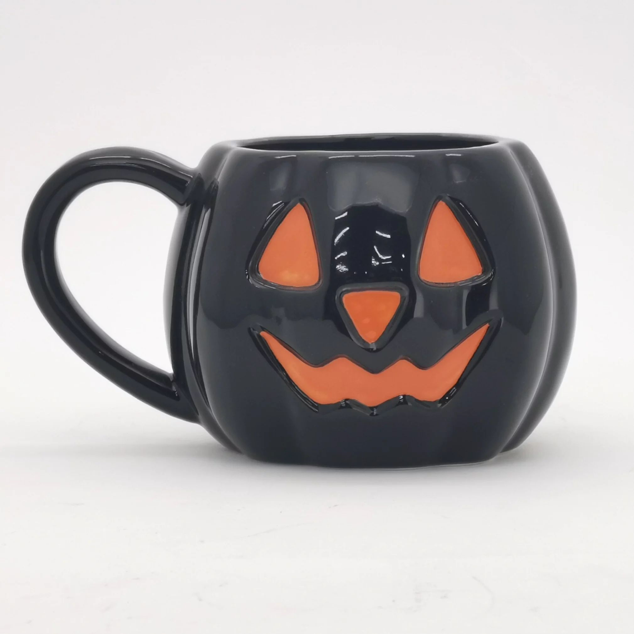 Way to Celebrate! Black Pumpkin Mug, 19 fl oz Capacity, Stoneware | Walmart (US)