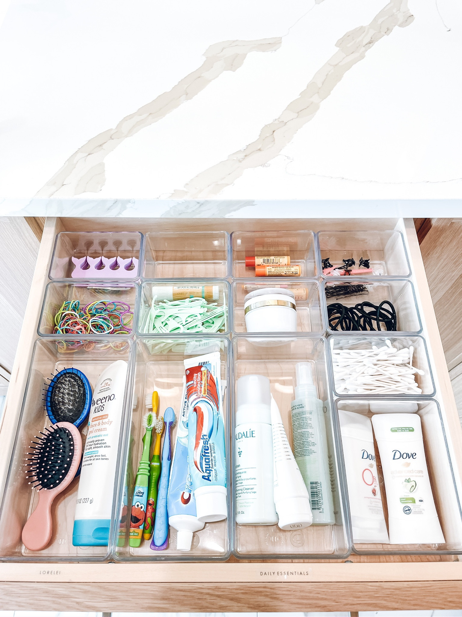 Bathroom Organization✨ THE HOME EDIT Medium Bin Organizer. Amazon Dove deodorant. Amazon Aveeno Sensitive Skin Face & Body Gel Cream for Kids. 

#LTKkids #LTKhome #LTKfamily