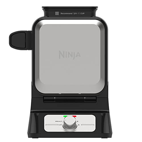 Ninja Belgian Waffle Maker Pro, 5 Shade Settings, Black/Silver, BW1001 | Amazon (US)