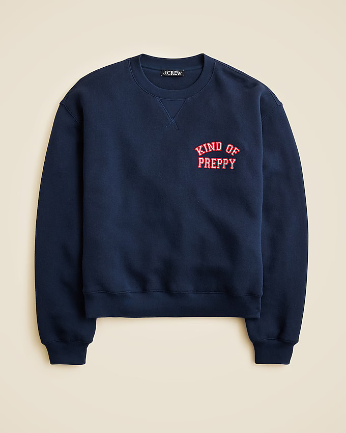 Classic-fit "Kind of Preppy" graphic crewneck in heritage terry | J. Crew US