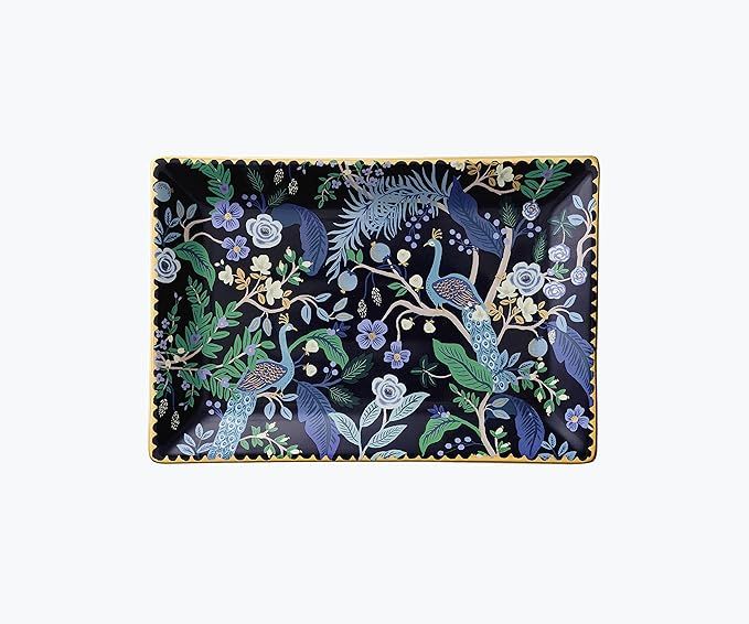 RIFLE PAPER CO. Peacock Catchall Tray, Keep Valuables Secure, Protect Small Items, Minimize Loss,... | Amazon (US)