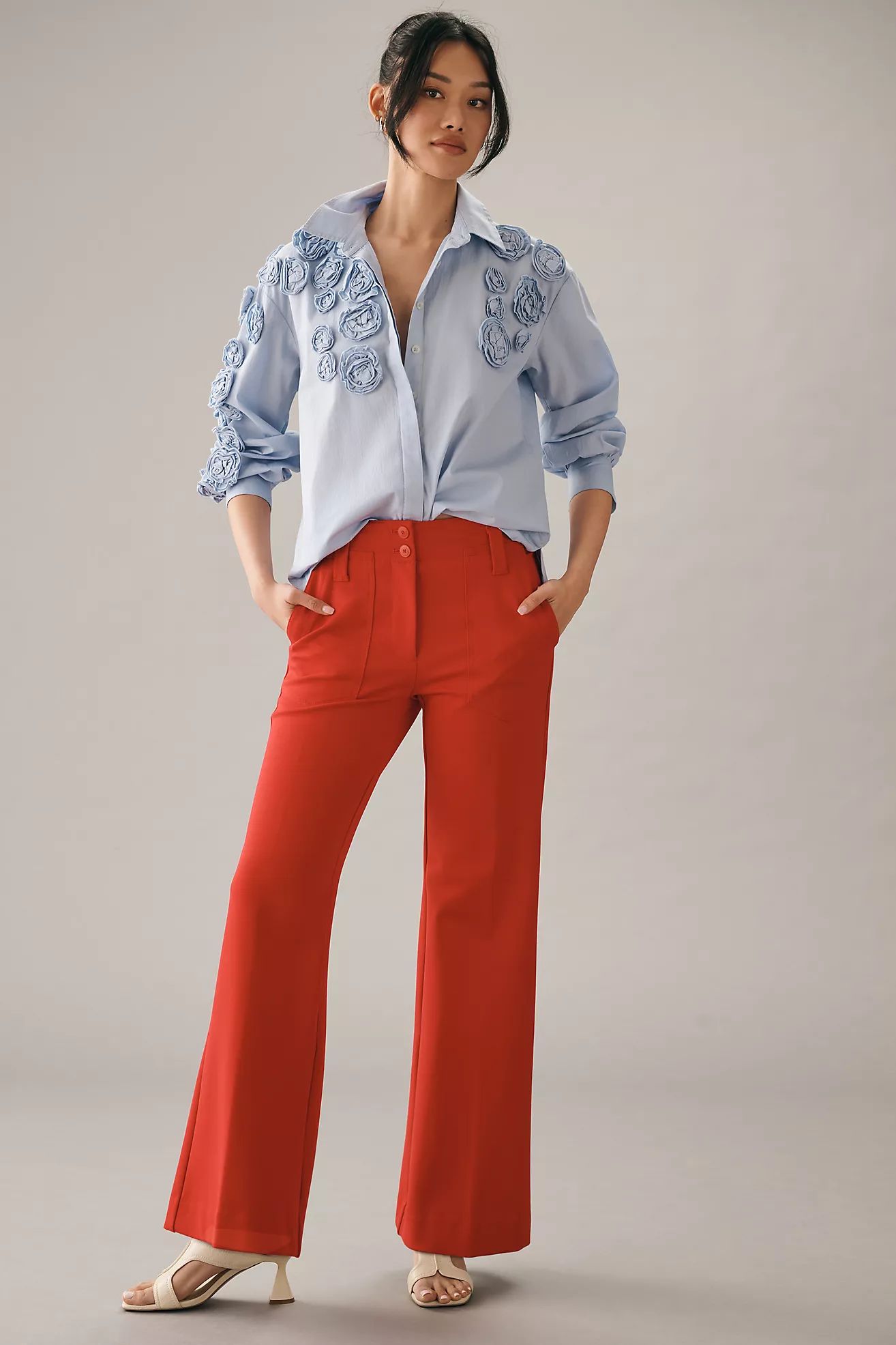 The Naomi Ponte Wide-Leg Flare Pants | Anthropologie (US)