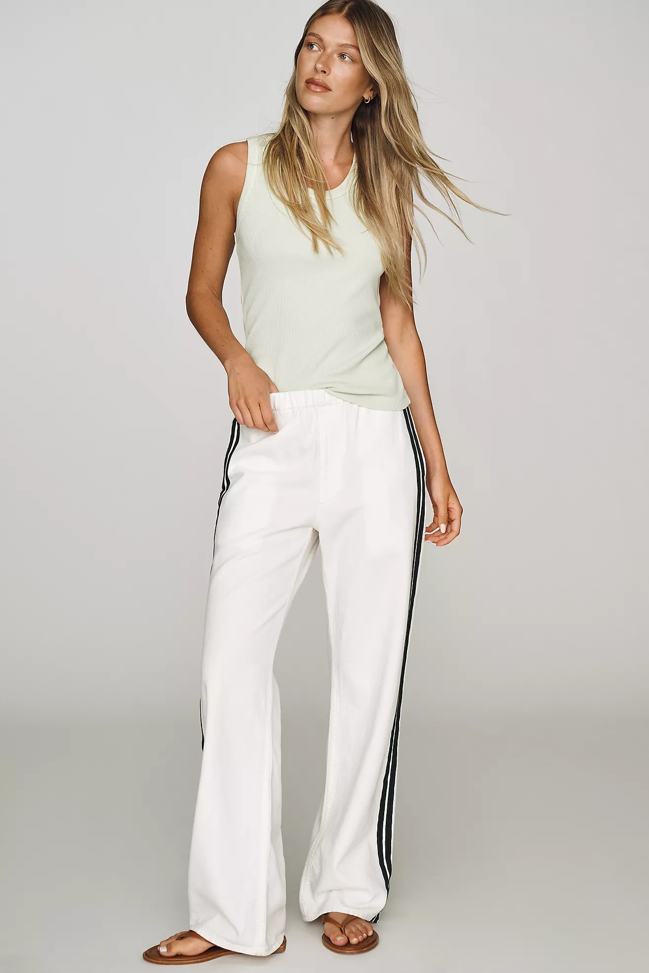 rag & bone Logan High-Rise Wide-Leg Track Jeans | Anthropologie (US)