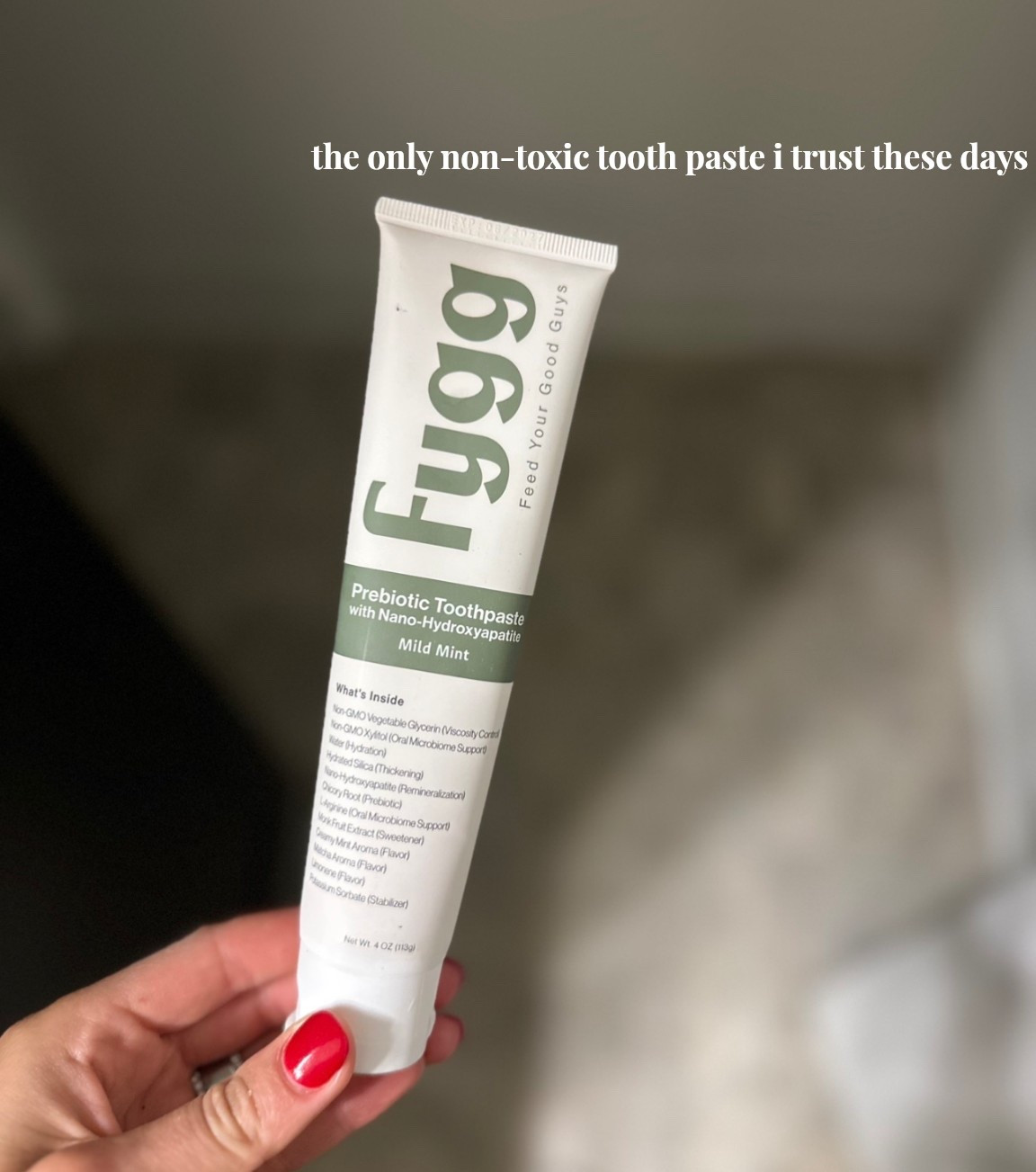 And it tastes like mint chocolate chip ice cream!!!! #Fugg #nontoxic #toothpaste 

#LTKTravel #LTKSeasonal #LTKHome