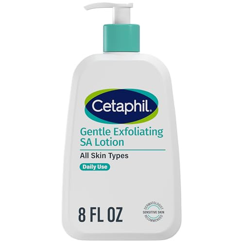 Cetaphil Gentle Exfoliating SA Face Lotion, Lightweight Moisturizer for All Skin Types, 8 Oz Pump Bottle, Salicylic Acid, Mandelic Acid & Gluconolactone, Gently Exfoliates, Dermatologist Recommended | Amazon (US)