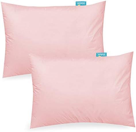 Natural Travel Toddler Pillowcase 2 Pack for Girls -100% Organic Cotton Baby Pillowcase for Sleeping | Amazon (US)