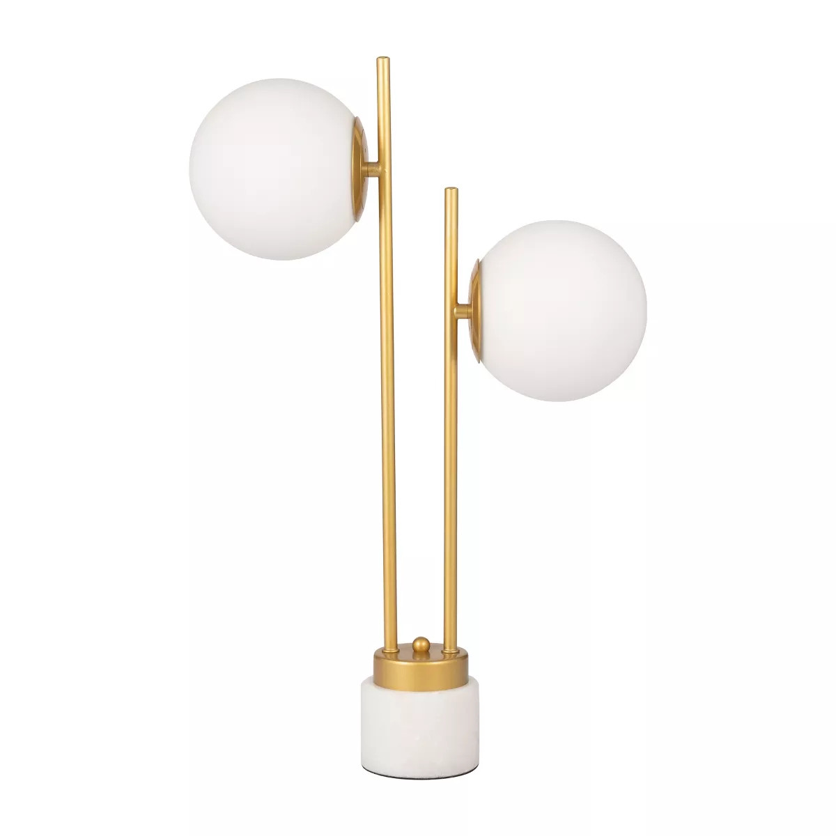 SAGEBROOK HOME 23" Double Diffuser Glass/Brass Table Lamp Gold: Hand-Painted, UL Listed, Polyeste... | Target