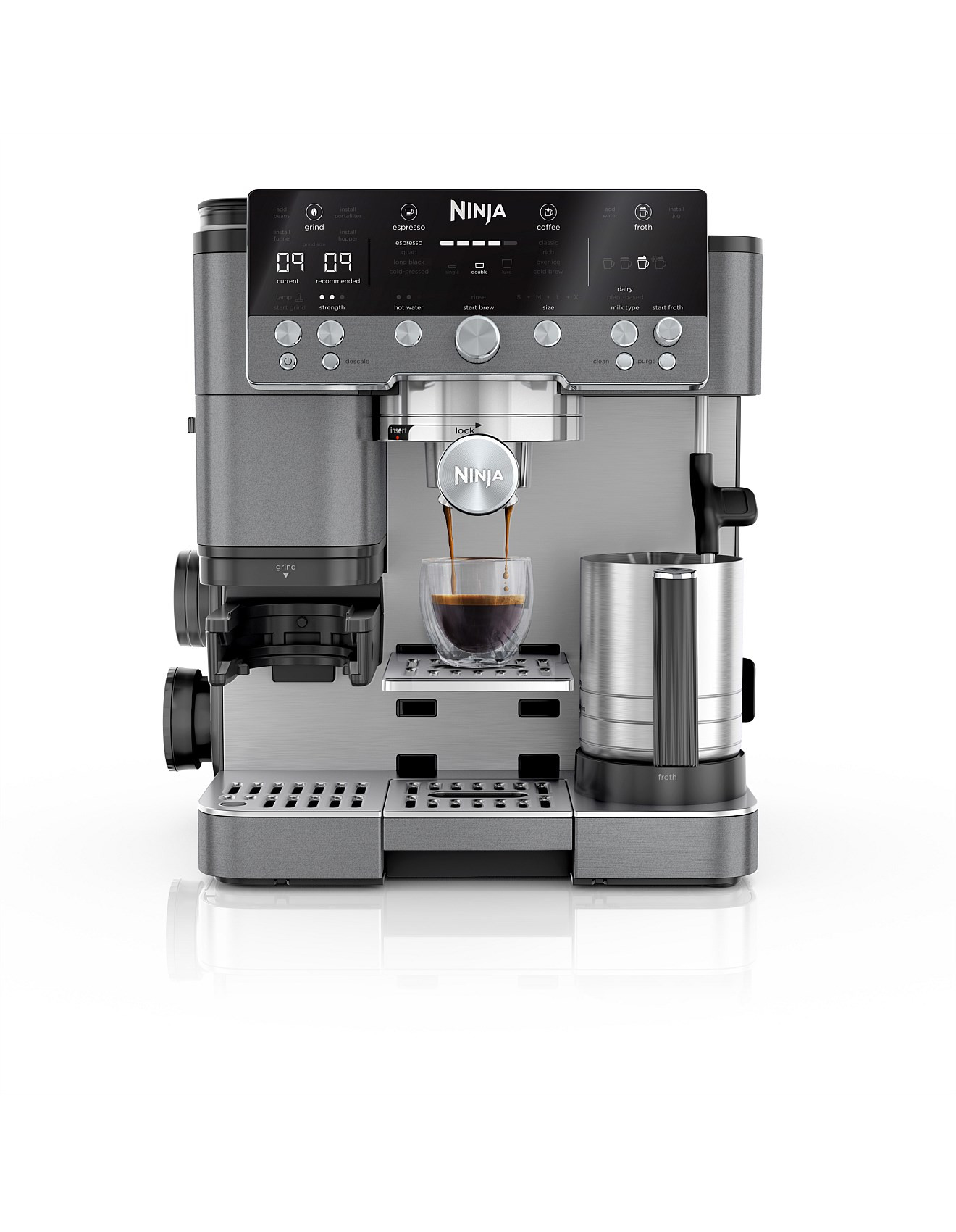 ES601GM LUXE CAFÉ ESPRESSO MACHINE GUNMETAL | David Jones (Australia & New Zealand)