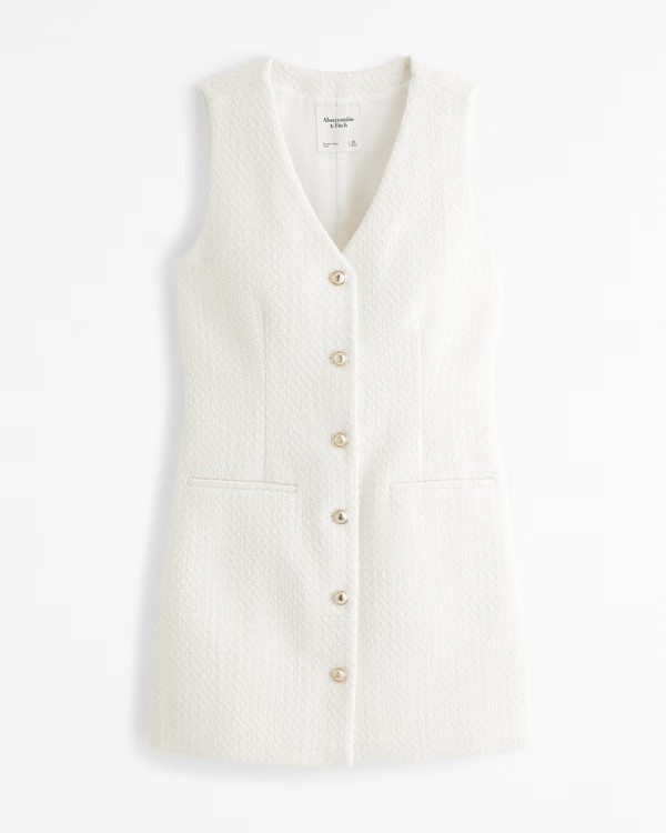 Women's The A&F Mara Tweed Vest Mini Dress | Women's Dresses & Jumpsuits | Abercrombie.com | Abercrombie & Fitch (US)