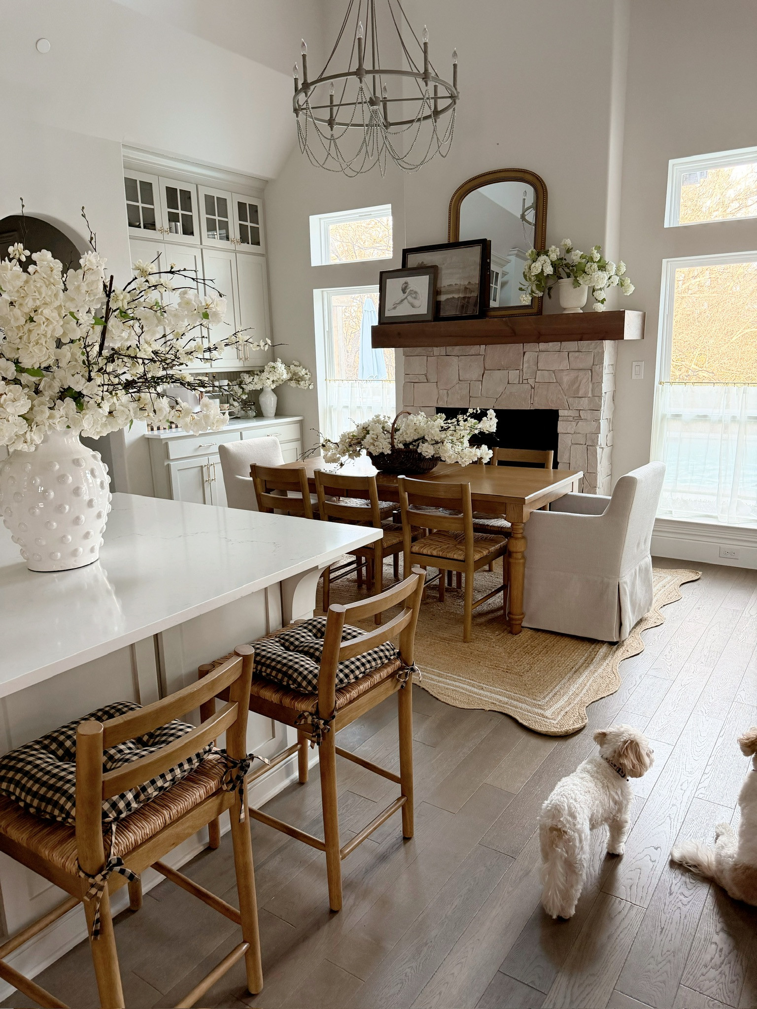 Our dining room and kitchen are looking incredible these days!! We love our Laurel Chairs in bar height AND table height!  

 #LTKSeasonal #LTKHome