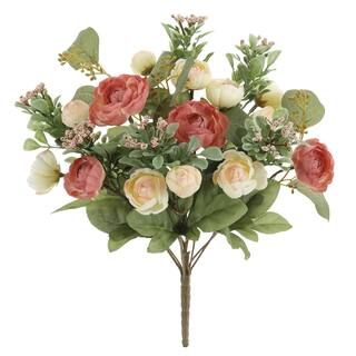 Pink & Cream Rose & Ranunculus Bush by Ashland® | Michaels Stores