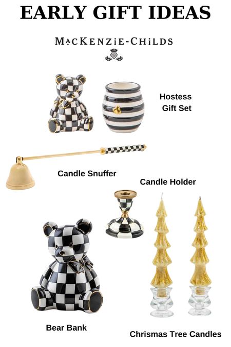 Use code XO20 for 20% off on Early Gift Ideas from Mackenzie Childs: 
hostess gift set, dinner candles, candle holder, bear bank and candle snuffer. Some Great heirloom pieces and always great to have on hand during the holiday season  

#mackenziechilds #holiday #gift #home #decor #candle #candleholder #bearbank #hostessgift #candlesnuffer

#LTKhome #LTKSeasonal #LTKfindsunder100