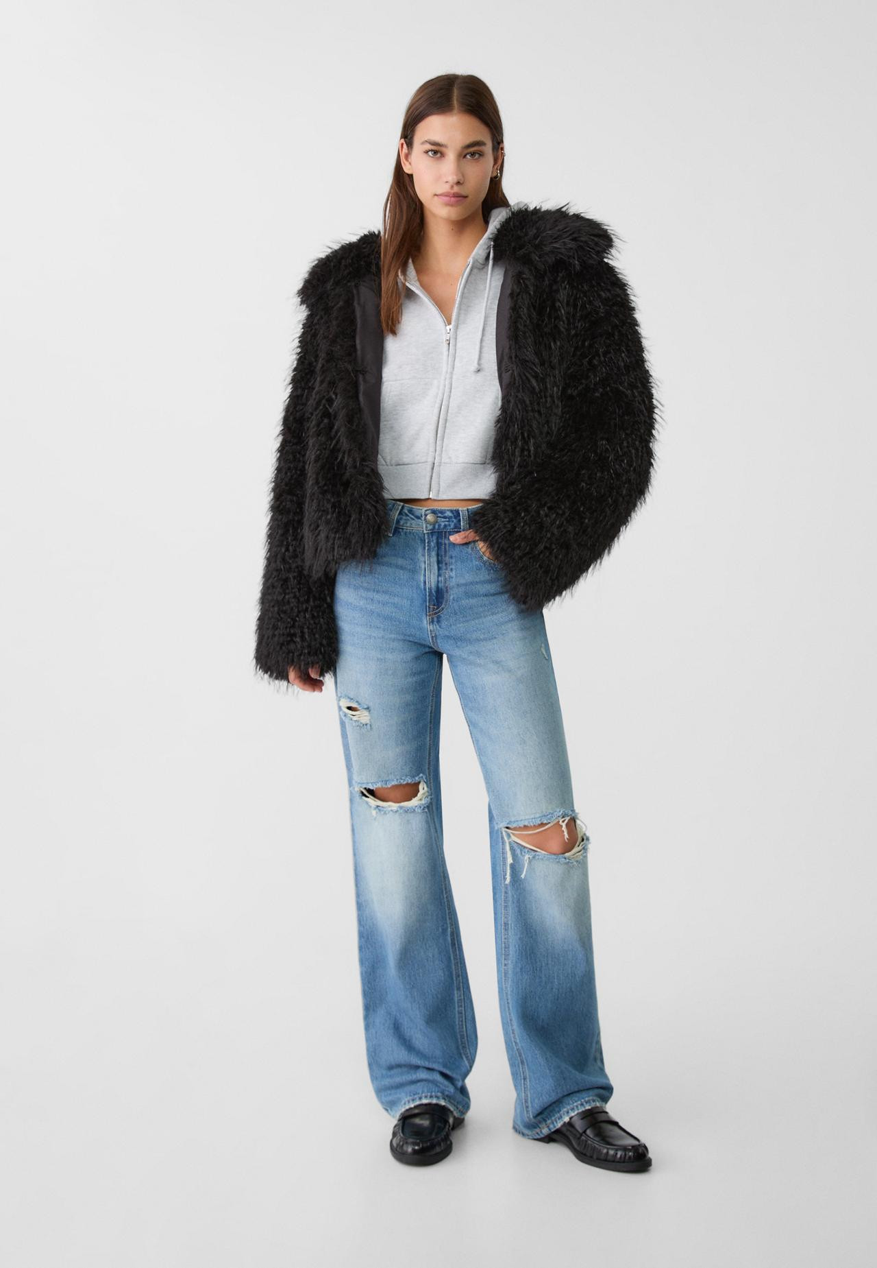 D92 Straight wide - Jeans für Damen | Stradivarius Deutschland | Stradivarius DE