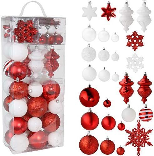 RN'D Christmas Snowflake Ball Ornaments - Christmas Hanging Snowflake and Ball Ornament Assortment S | Amazon (US)