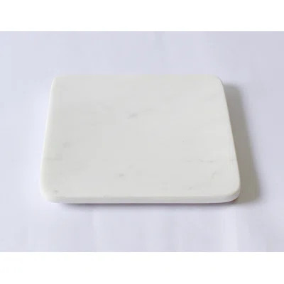 Matheson Marble Square Decorative Plate in White | Wayfair North America