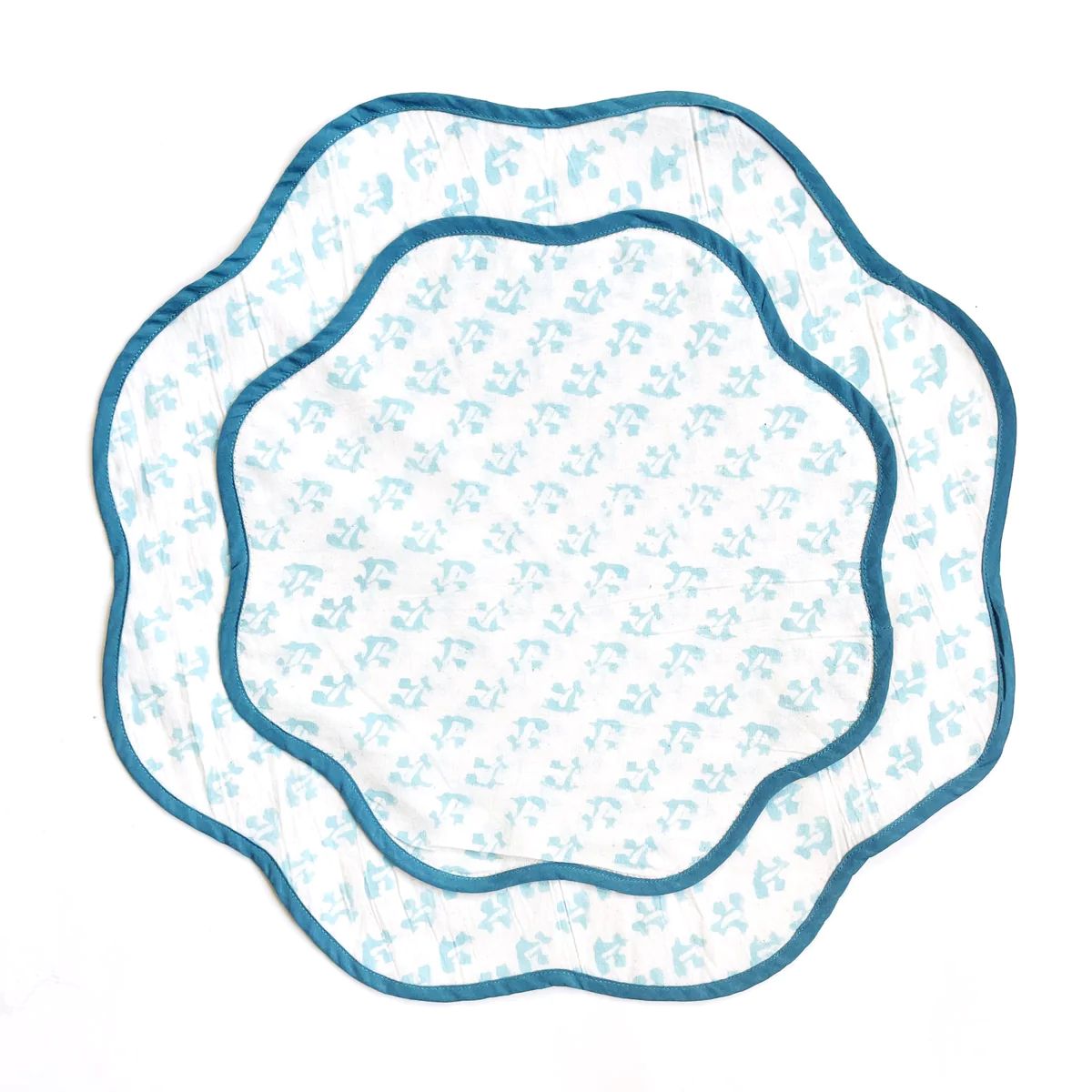 THE SCALLOPED TEAL PLACEMAT | Modafleur