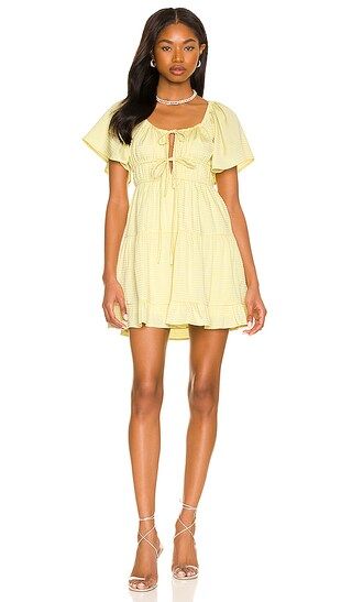 Karlie Mini Dress in Yellow | Revolve Clothing (Global)