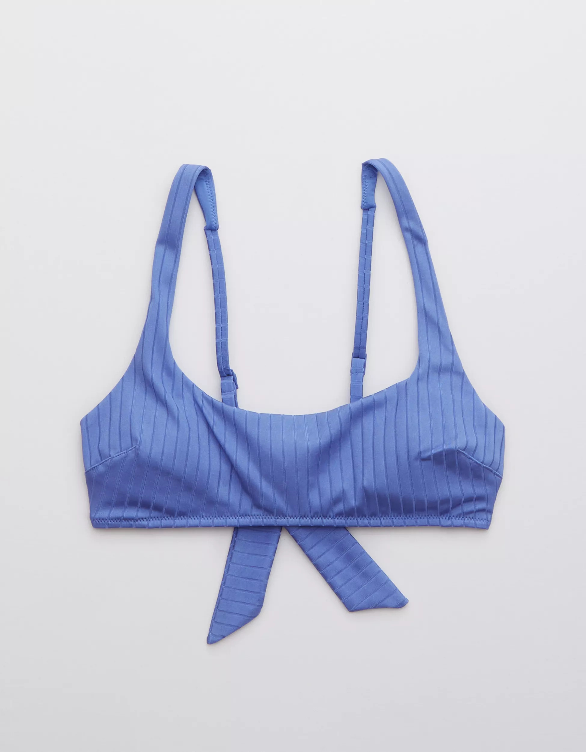 Aerie Ribbed Shine Tie Back Scoop Top | Aerie