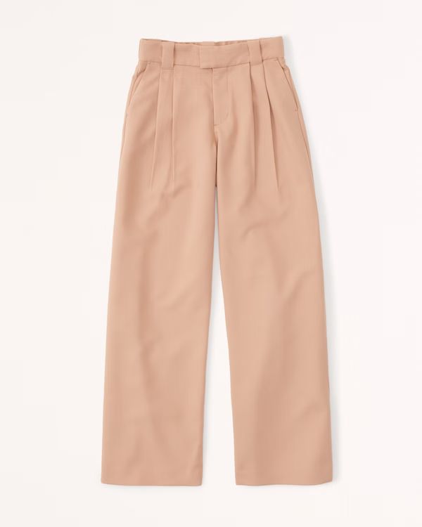 Tailored Relaxed Ultra-Wide Leg Pants | Abercrombie & Fitch (US)