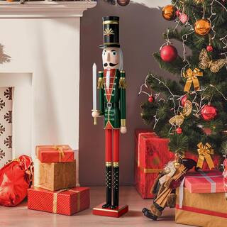 42 in. H Wooden Christmas Soldier Nutcracker | The Home Depot