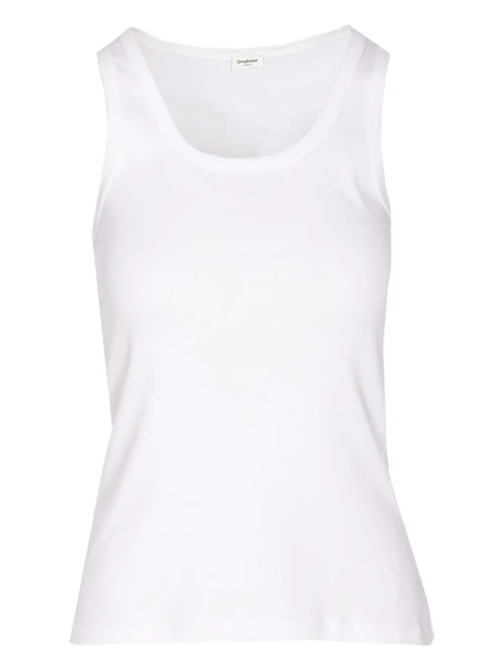 Saint Laurent Cotton Tank Top | White | FARFETCH | Farfetch Global