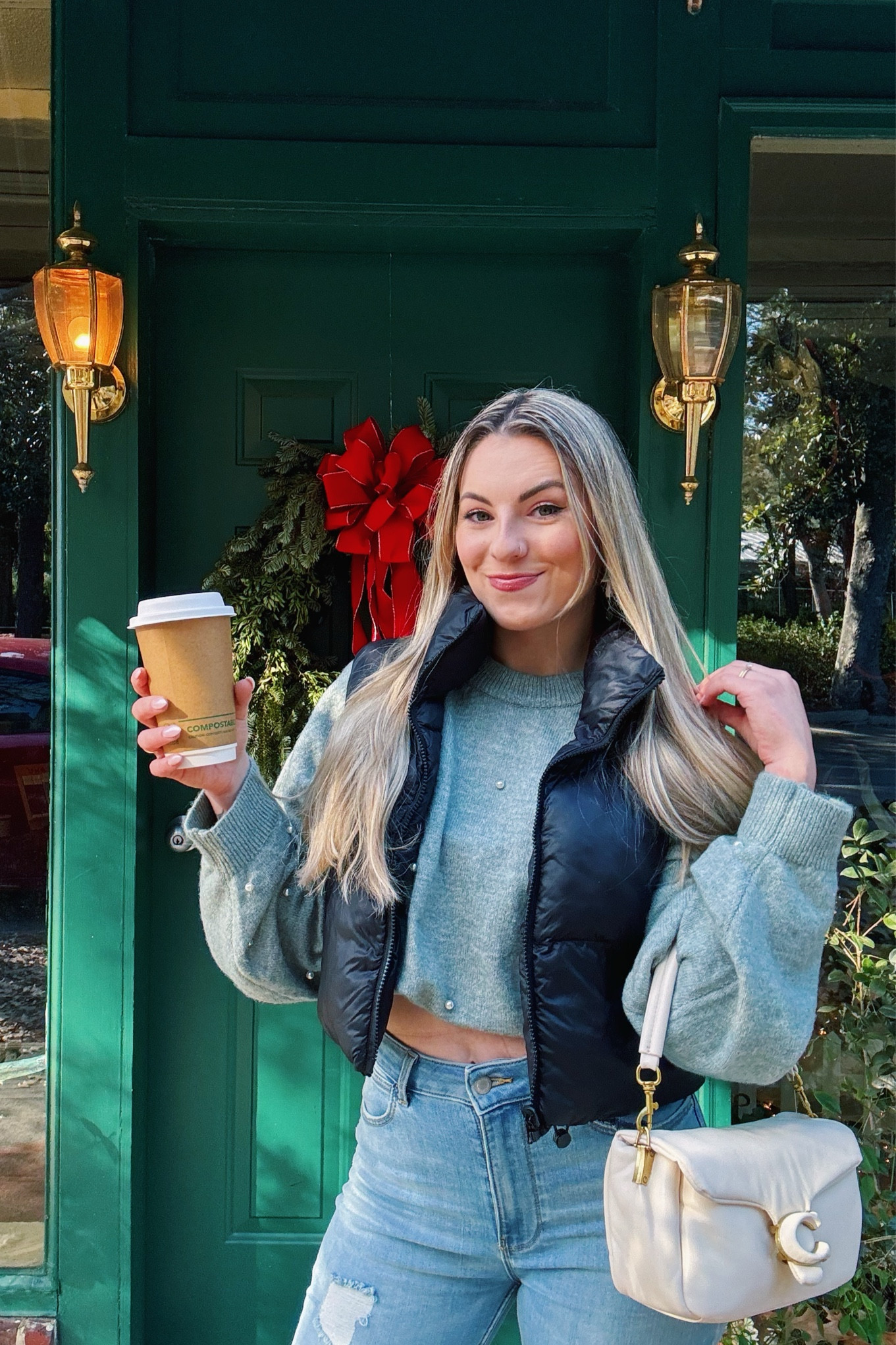 Puffer Vest | Cropped sweater | Pearl | Winter outfit | Winter fashion | Outfit ideas | Style ideas

#LTKSeasonal #LTKMostLoved #LTKstyletip