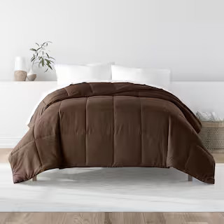 Becky Cameron Performance Chocolate Solid Queen Comforter IEH-COMF-Q-CH - The Home Depot | The Home Depot