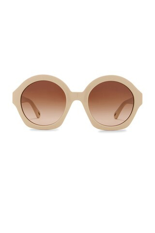 Chloe Marcie Sunglasses in Ivory & Brown from Revolve.com | Revolve Clothing (Global)