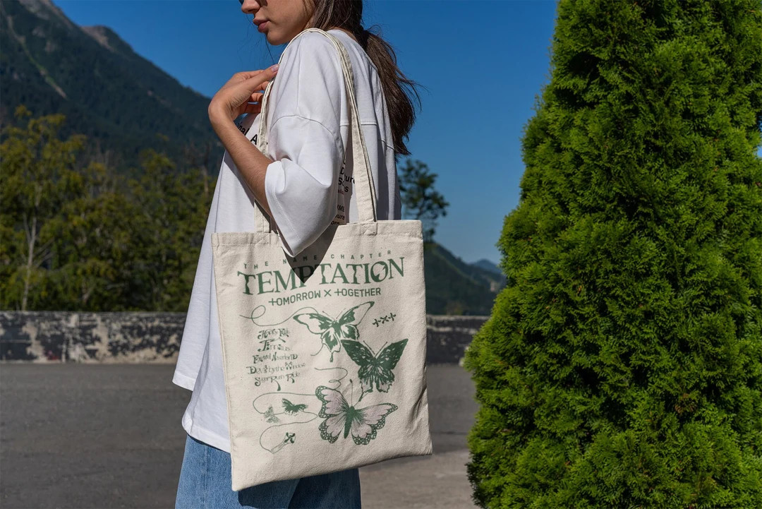 Temptation Tomorrow x Together Tote Bag | Cute Tote Bag | TXT Tote Bag | TXT Merch | Cute Tote Ba... | Etsy (US)