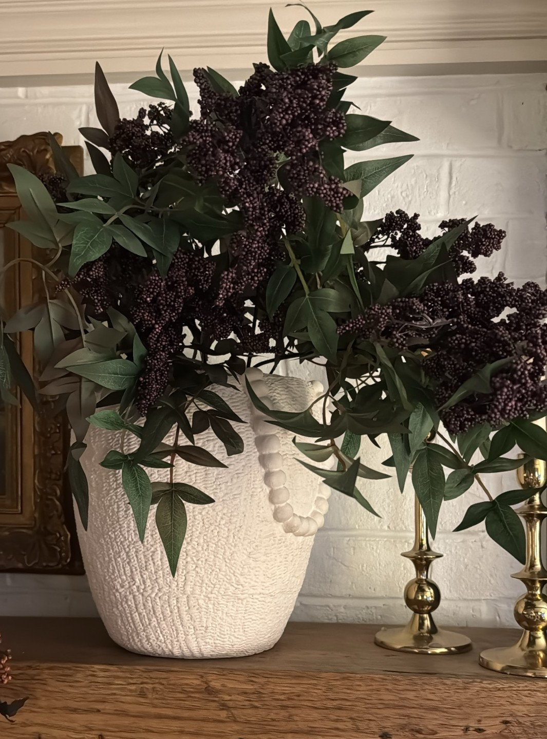 Loving these new artificial berry stems. They required a little fluffing, but I think they’re beautiful for the upcoming fall season. This is a set of 3 and fills this large vase. You could add even more for a fuller look. Comes in several different berry colors.

#LTKSeasonal #LTKHome #LTKSaleAlert