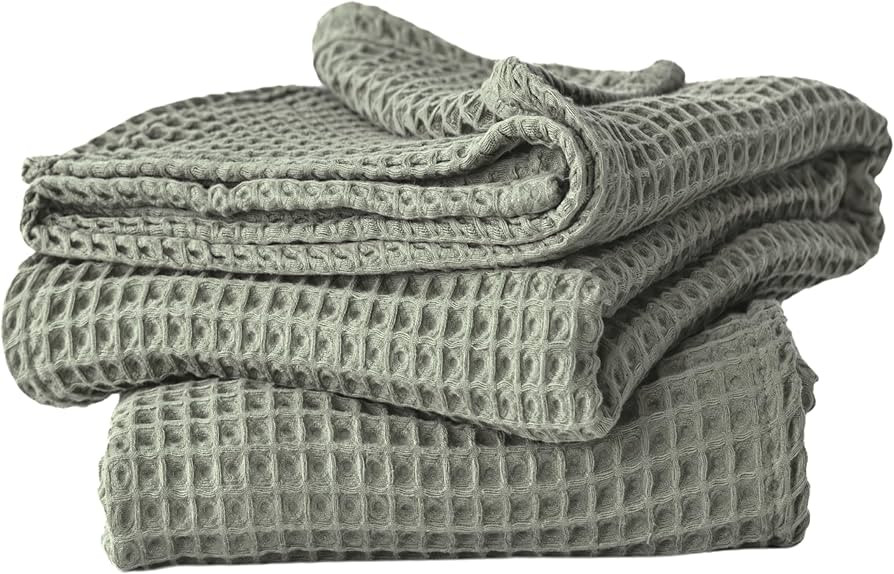Waffle Bath Towel Sets for Bathroom - Soft, Quick Dry, Thin, Lightweight, 100% Turkish Cotton Tow... | Amazon (US)