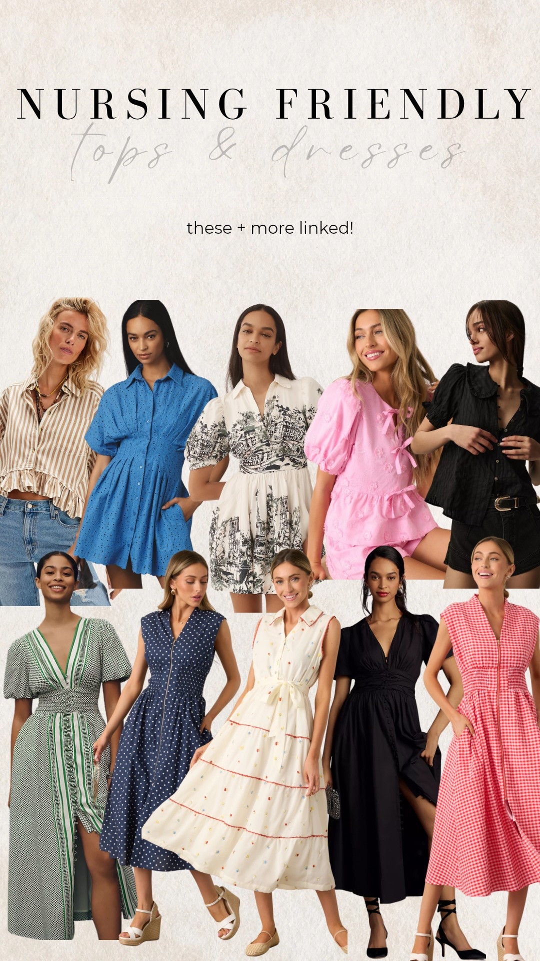 So many great nursing friendly blouses and dresses for spring and summer 🍼👗🌸

#LTKStyleTip #LTKFindsUnder100 #LTKBaby