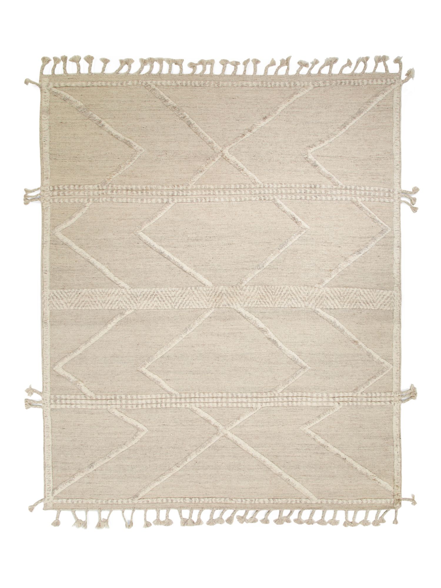 Hand Knotted Wool And Cotton Blend Rug | TJ Maxx