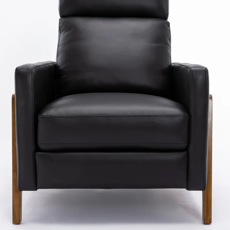 Atiyanna 30.5'' Wide Genuine Leather Manual Standard Recliner | Wayfair North America