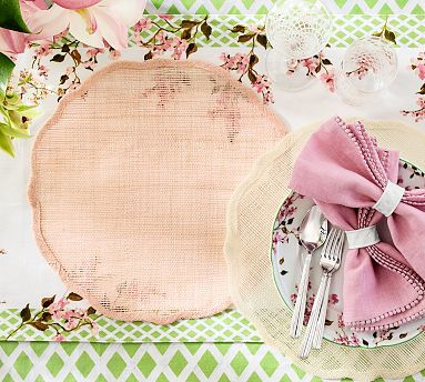 Monique Lhuillier Jules Scalloped Placemats - Set of 4 | Pottery Barn (US)