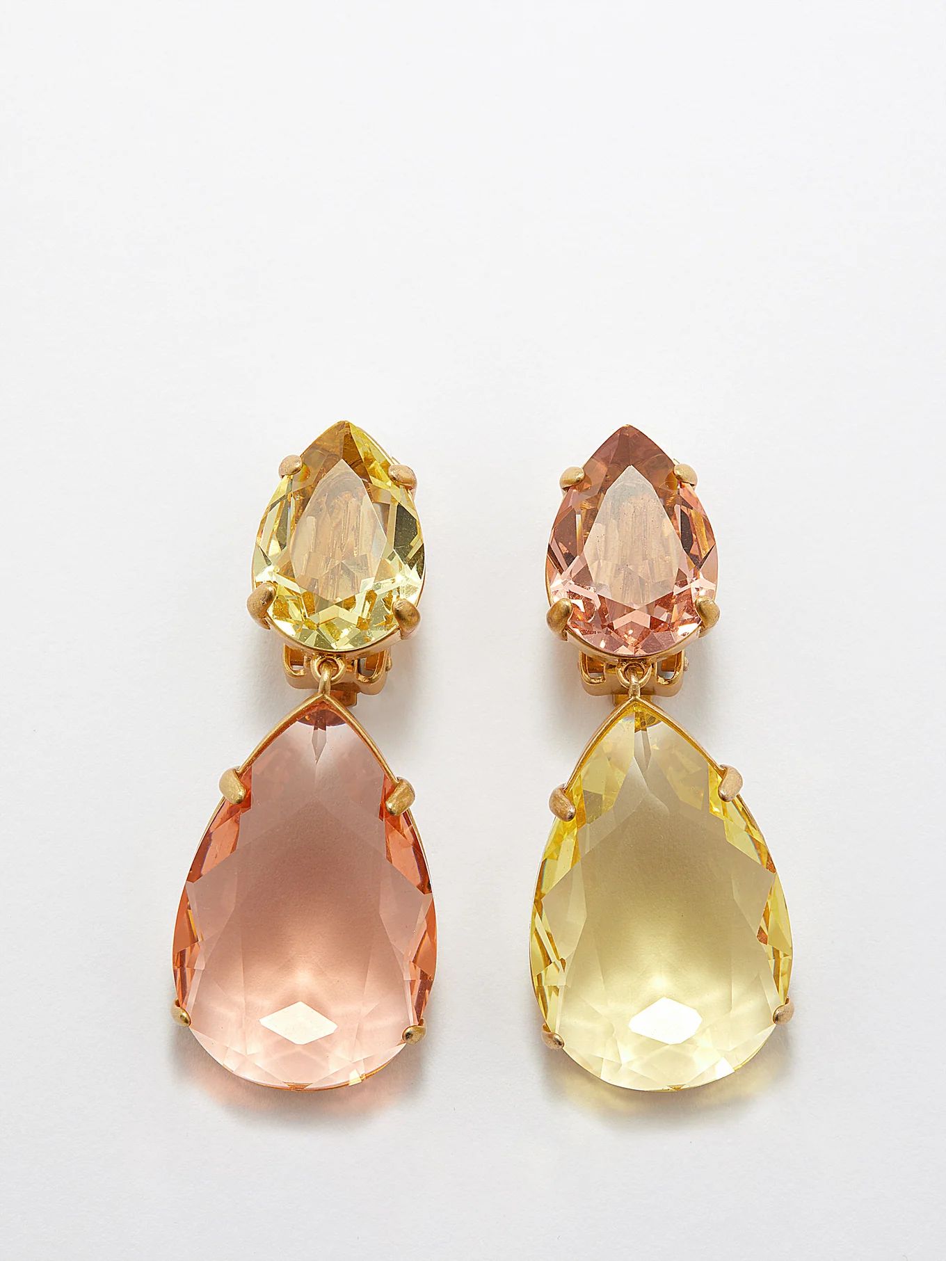 Marvelous crystal-embellished clip earrings | Roxanne Assoulin | Matches (US)