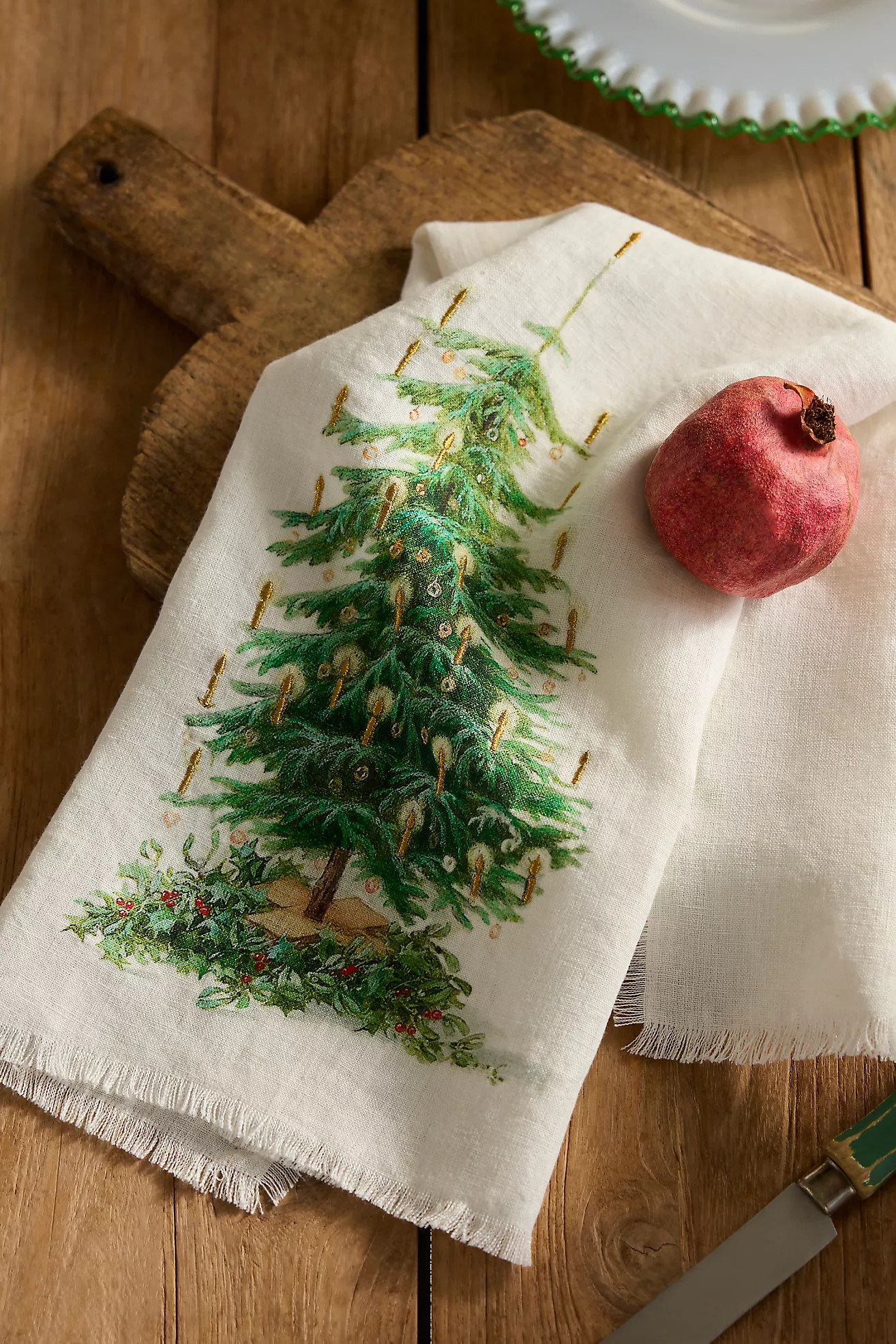 Terrain Candlelit Christmas Tree Dish Towel | Anthropologie (US)