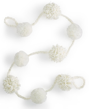 Holiday Lane White Pom Pom Garland, Created for Macy's | Macys (US)