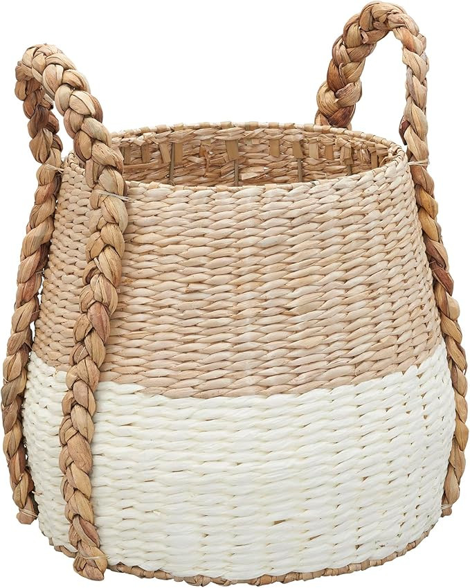 Household Essentials Cattail and Paper Terra Basket, Natural and Cream | Amazon (US)