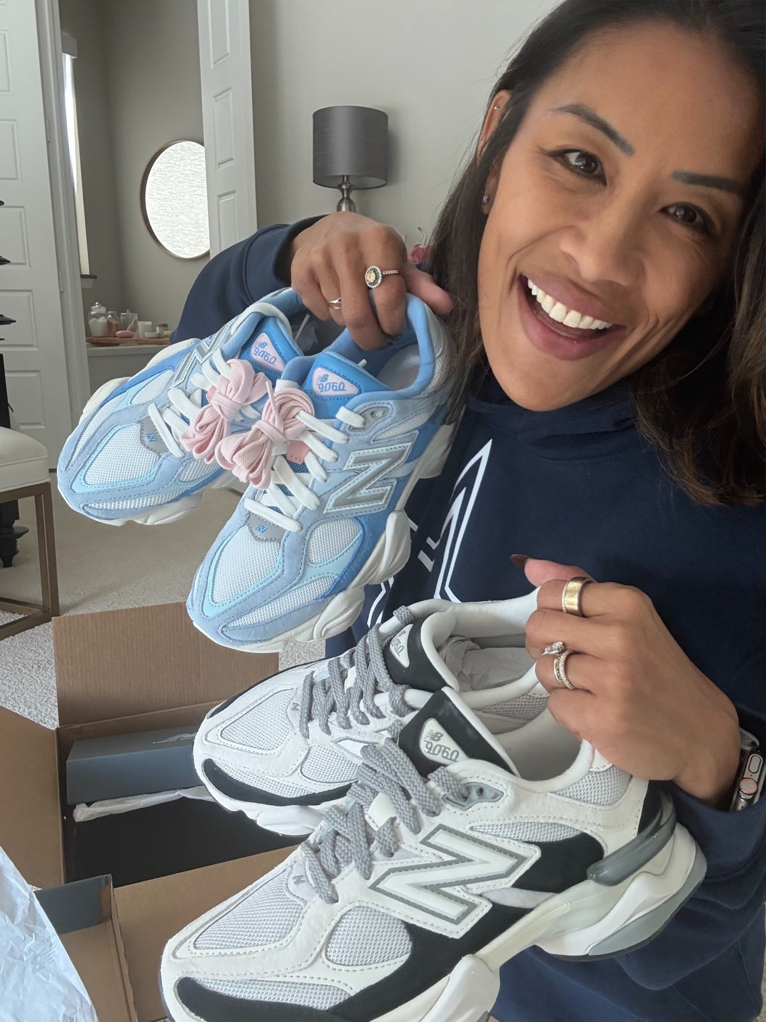 The 9060 shoe that never stays in stock. I now have 4 pairs 🤩. They run TTS. 

And how cute are these colors????

