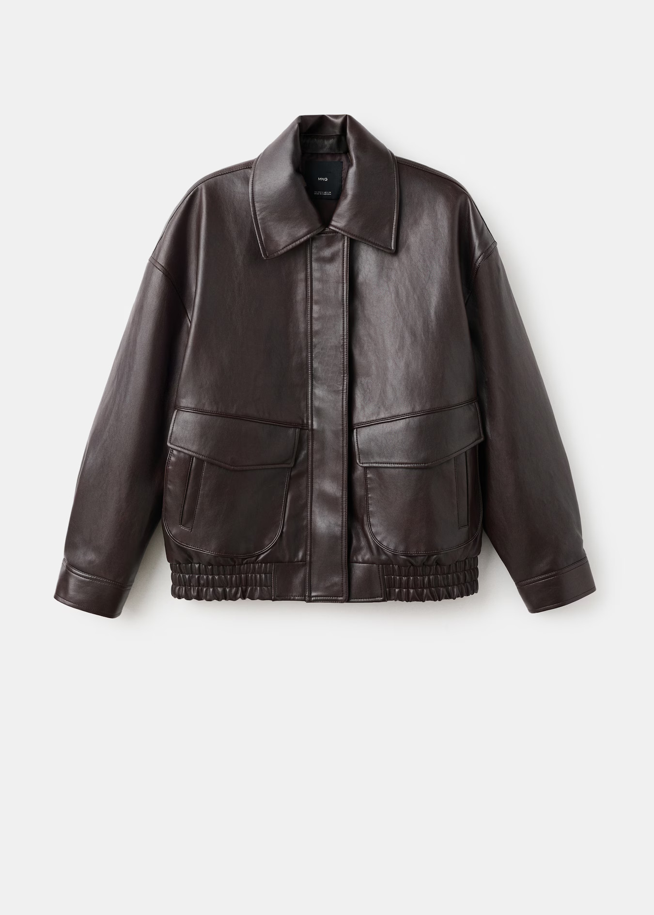 Oversized faux leather jacket - Women | MANGO USA | Mango (US/MX/AU)
