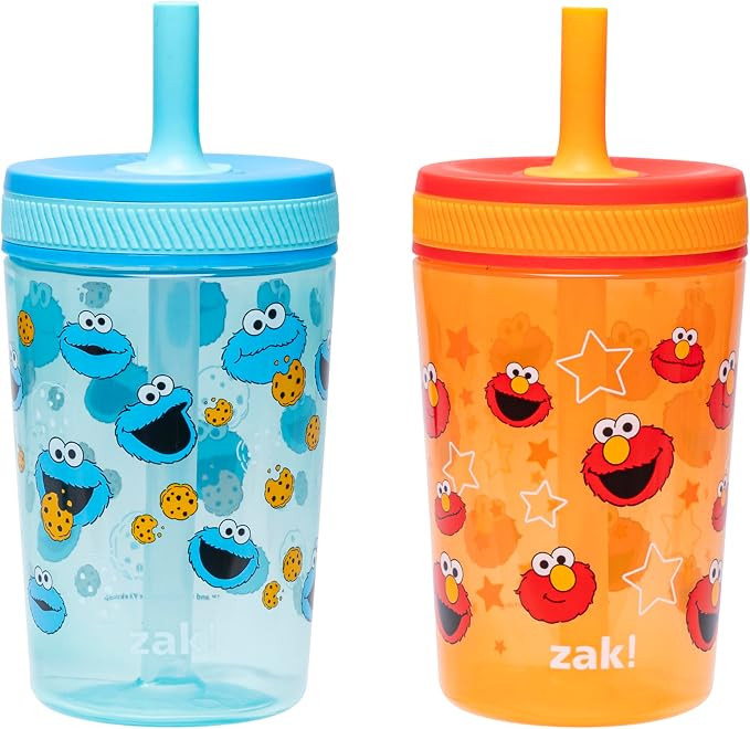 Zak Designs Sesame Street Kelso Toddler Tumblers For Travel or At Home, 15oz 2-Pack Durable Plast... | Amazon (US)
