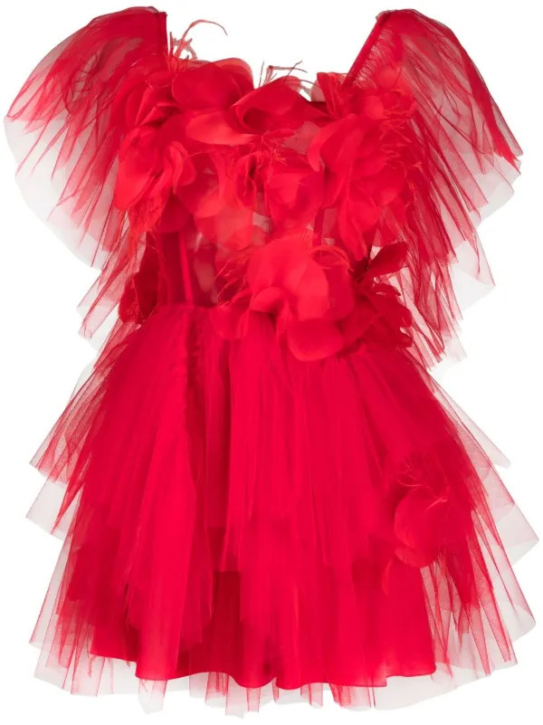 Loulou Floral Appliqué Tulle Minidress - Farfetch | Farfetch Global