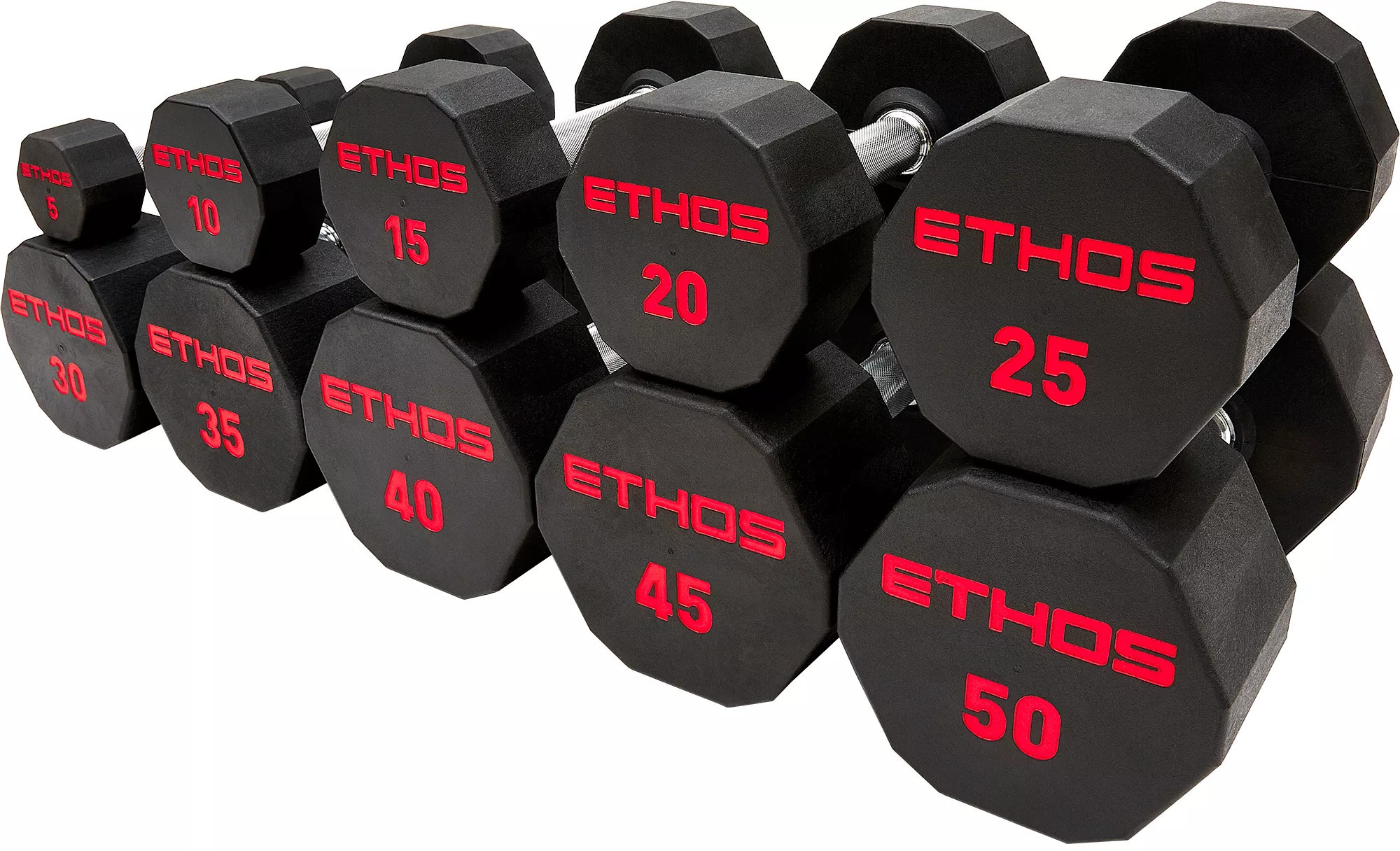 ETHOS Rubber Hex Dumbbell, Red | DICK'S Sporting Goods