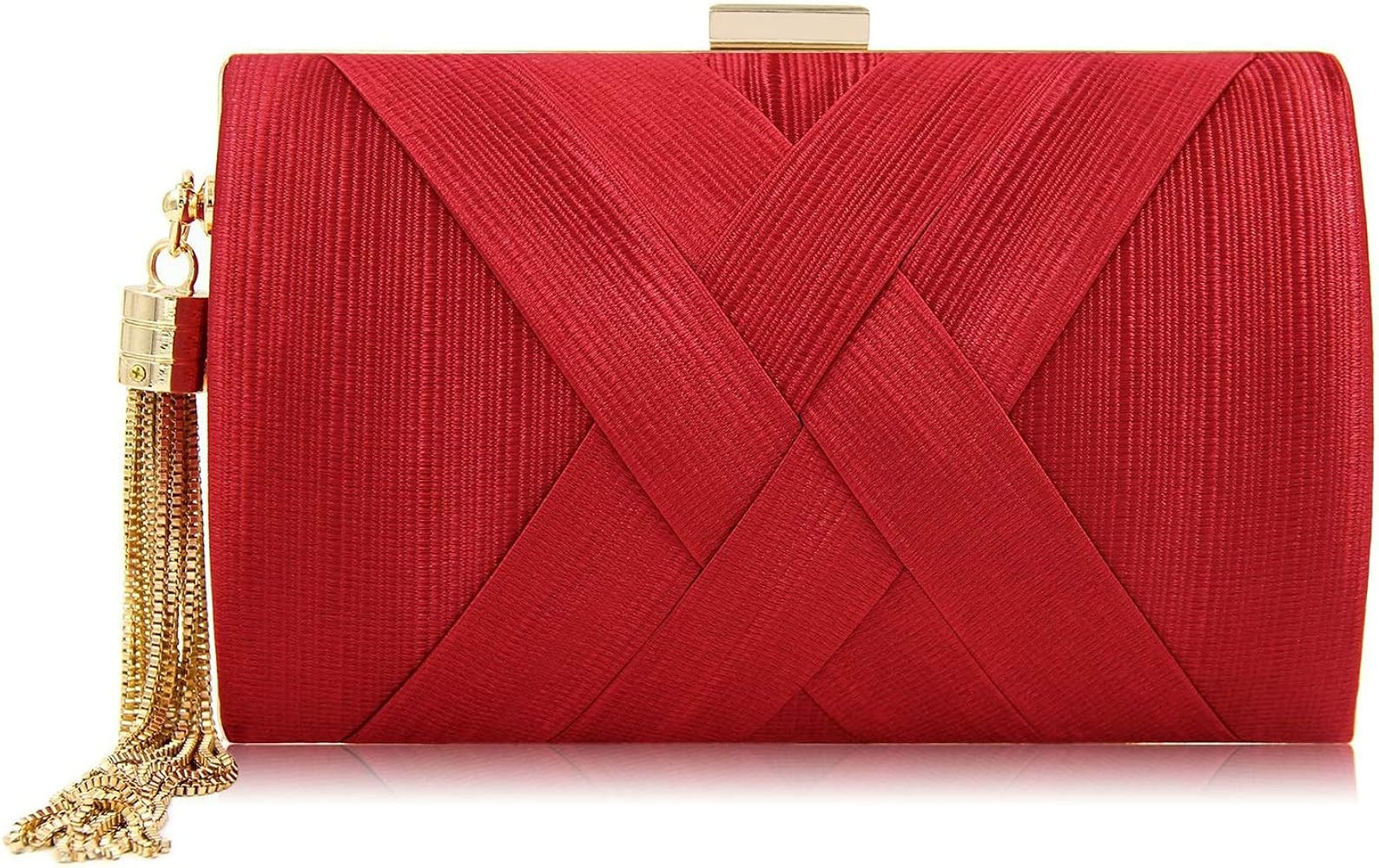 KISSCHIC Women's Elegant Tassel Evening Bag Clutch Purse for Bride Wedding Prom Night Out Party | Amazon (US)