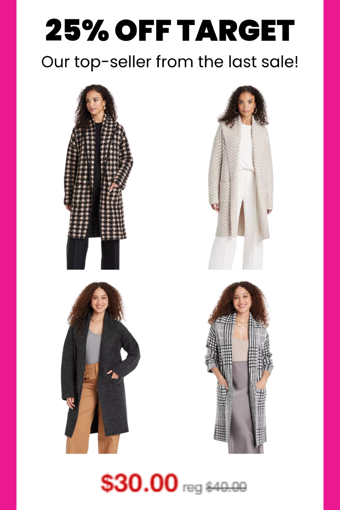 $30 Target coatagins! 

#LTKFindsUnder50 #LTKSaleAlert