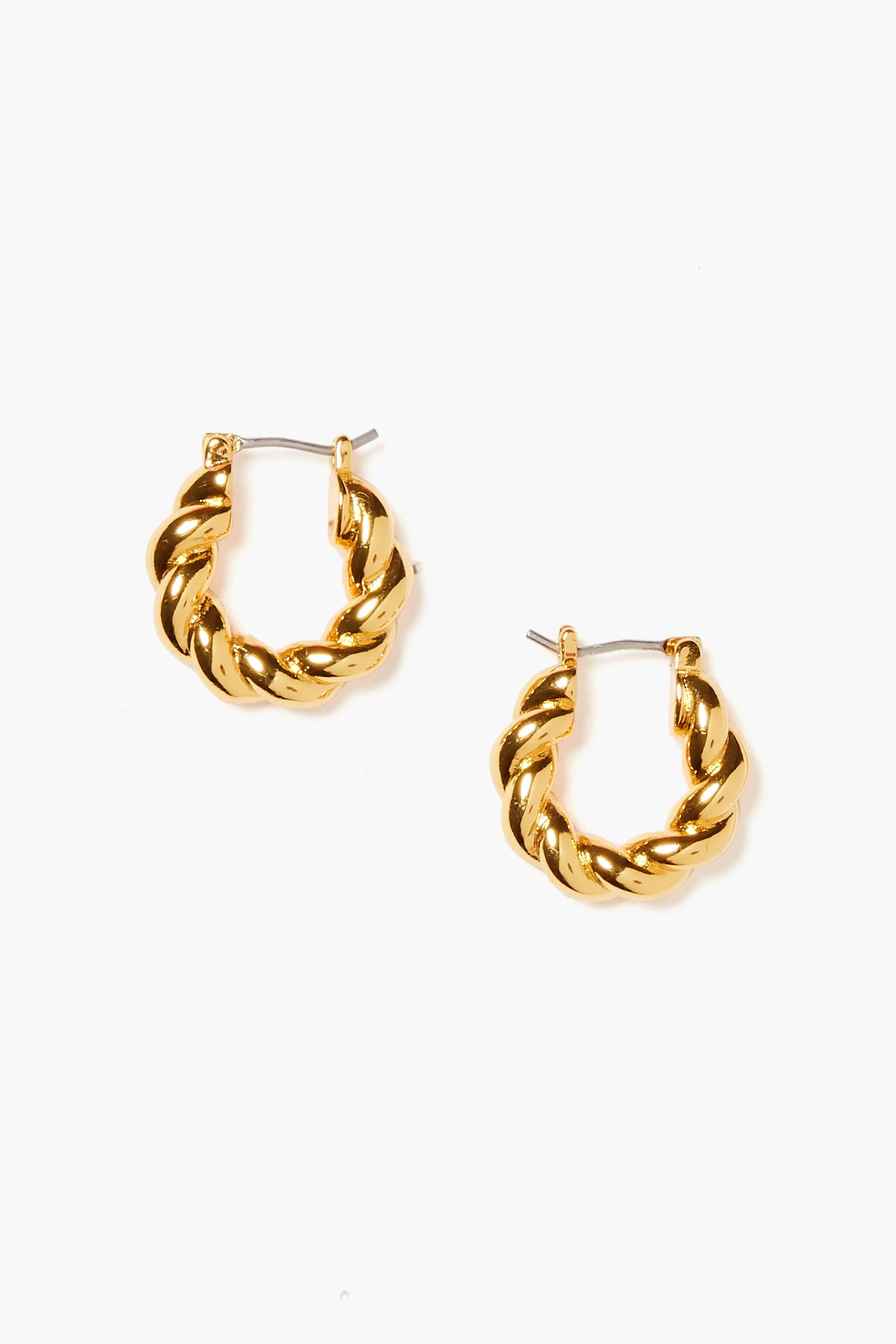 Mini Twisted Gold Hoop Earrings | Tuckernuck (US)