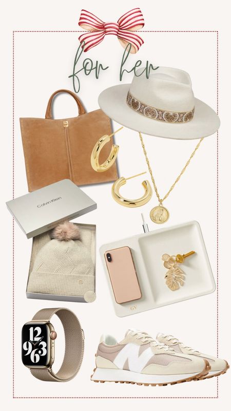 Christmas.  Gift Guide.  Gifts for her. Hat. Charger. Bag. Purse. Watch. Gift ideas. Gold. Necklace. Earings. New Balance. Shoes. Sneakers. Aesthetic Gifts. Sale.

#LTKHoliday #LTKGiftGuide #LTKsalealert