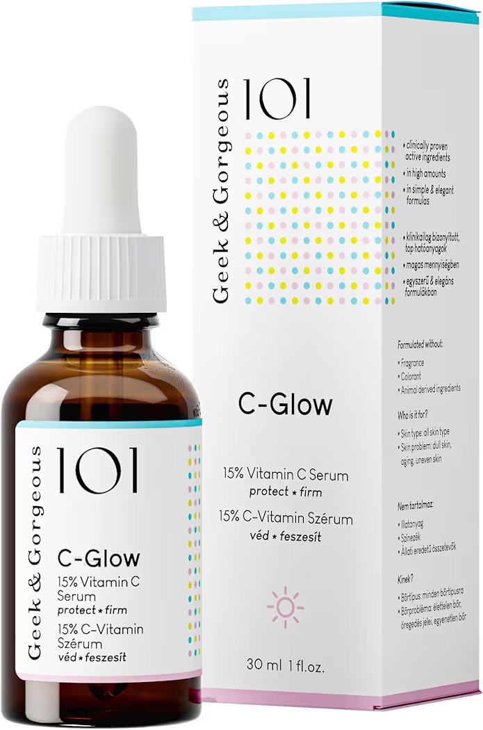 Geek & Gorgeous - C-Glow - 15% Vitamin C + Ferulic acid & Vitamin E Serum, protects against envir... | Amazon (US)
