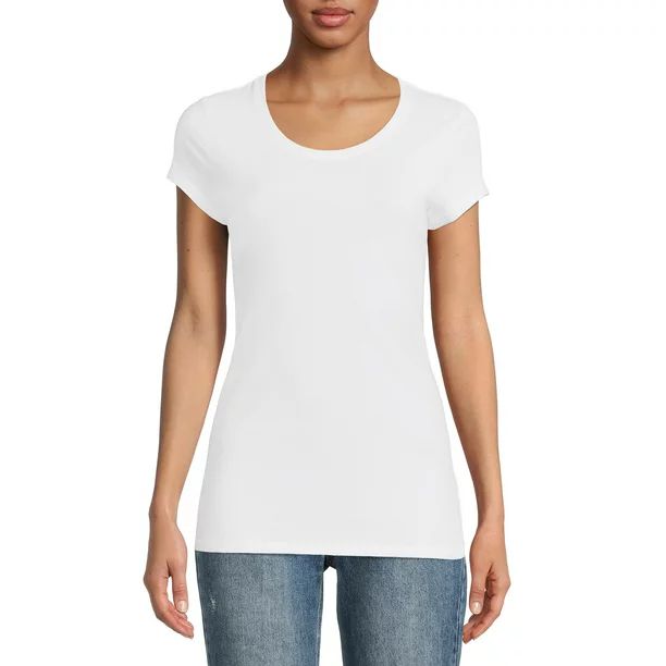 No Boundaries Juniors' Everyday T-Shirt with Short Sleeves - Walmart.com | Walmart (US)